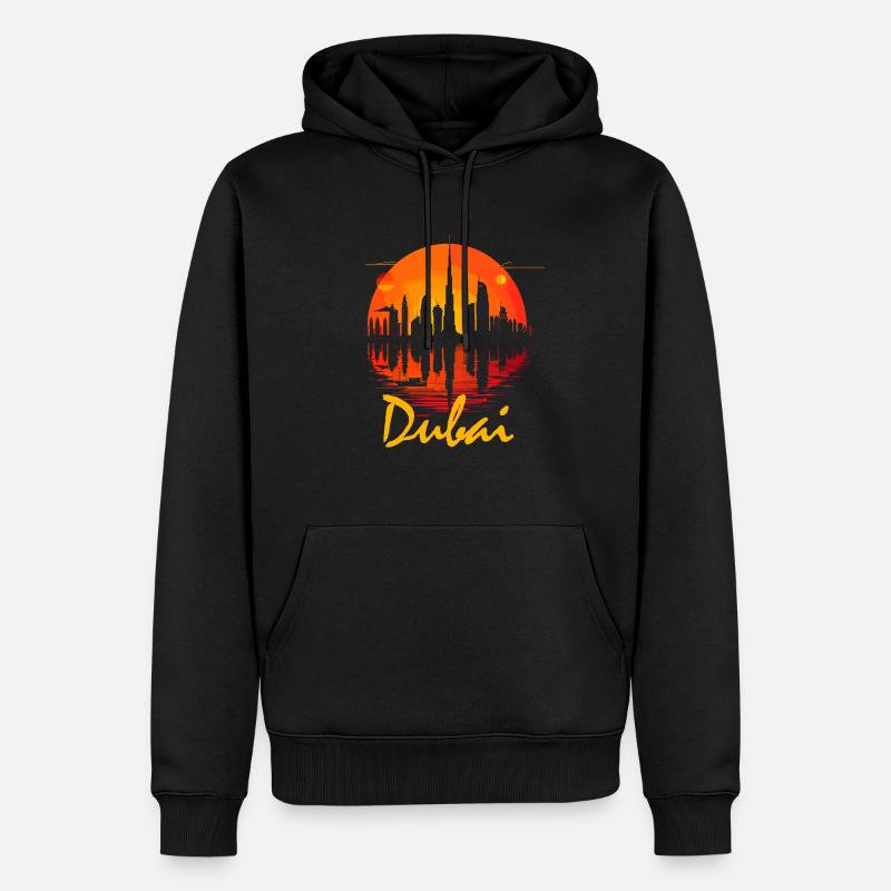 Dubai Skyline Arab Emirates - Männer Premium Bio Hoodie - Schwarz