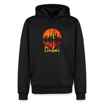 Dubai Skyline Arab Emirates - Männer Premium Bio Hoodie - Schwarz - Vorne - Nico (187cm)