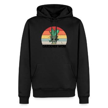 Jardinage Maman Jardinière Maman - Sweat à capuche Premium bio Homme - noir - Devant - Nico (187cm)