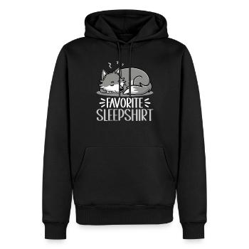 Offizielles Schlafshirt Wölfin Lustiger Wolf - Männer Premium Bio Hoodie - Schwarz - Vorne - Nico (187cm)