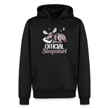 Offizielles Schlafshirt Lustiger Elch - Männer Premium Bio Hoodie - Schwarz - Vorne - Nico (187cm)