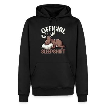 Offizielles Schlafshirt Lustiger Elch - Männer Premium Bio Hoodie - Schwarz - Vorne - Nico (187cm)