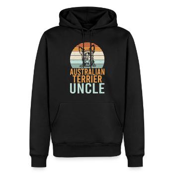 Cadeaux pour terrier australien - Sweat à capuche Premium bio Homme - noir - Devant - Nico (187cm)