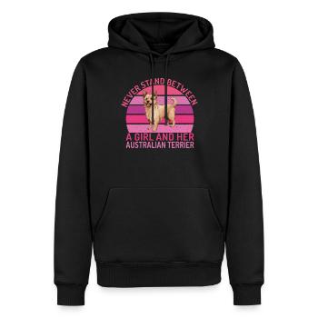 Australian Terrier Gifts - Männer Premium Bio Hoodie - Schwarz - Vorne - Nico (187cm)