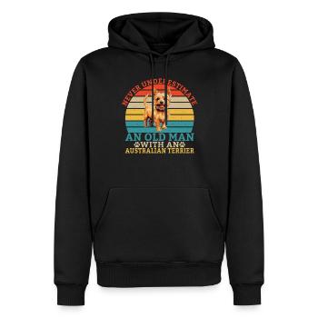 Cadeaux pour terrier australien - Sweat à capuche Premium bio Homme - noir - Devant - Nico (187cm)