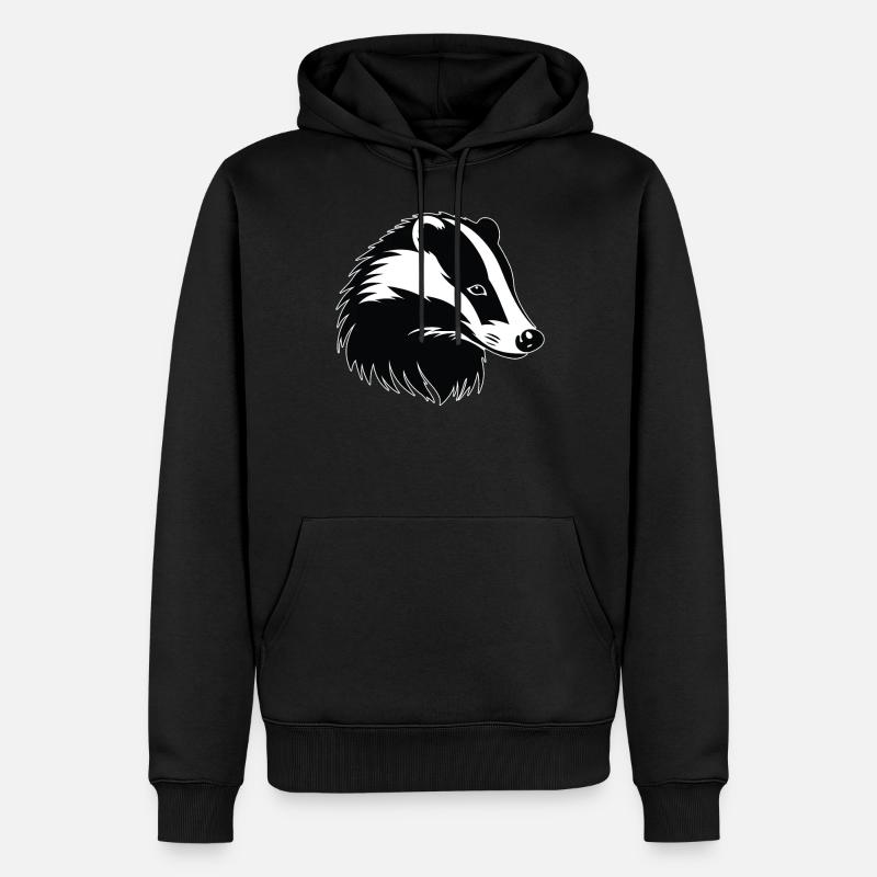 Badger Dachse Dachs - Männer Premium Bio Hoodie - Schwarz