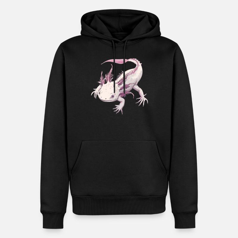 Axolotl - Männer Premium Bio Hoodie - Schwarz