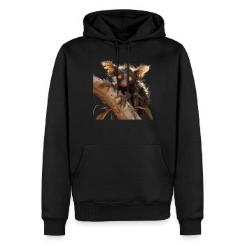 Aye-Aye Finger Animals Finger Animal - Sweat à capuche Premium bio Homme - noir - Devant - Nico (187cm)