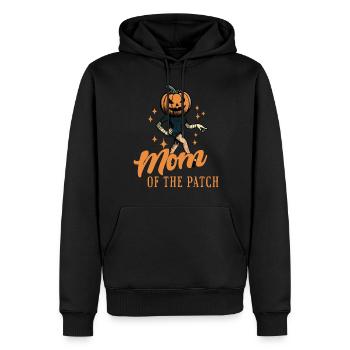 Maman du champ de citrouilles drôle disant Halloween - Sweat à capuche Premium bio Homme - noir - Devant - Nico (187cm)