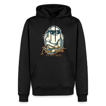Unheimlich Lustiger Geister Spruch i have sheet - Men’s Premium Organic Hoodie - black - Front - Nico (187cm)