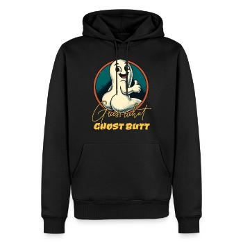 Devinez ce que les fantômes disent drôles de fantômes - Sweat à capuche Premium bio Homme - noir - Devant - Nico (187cm)