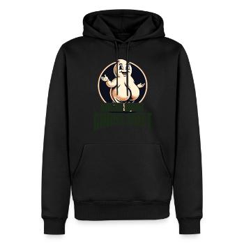 Drôle de fantôme disant costume d’Halloween - Sweat à capuche Premium bio Homme - noir - Devant - Nico (187cm)