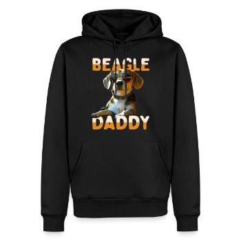 Beagle Daddy Hunde Papa Vatertag Vater Beagle Dad - Männer Premium Bio Hoodie - Schwarz - Vorne - Nico (187cm)