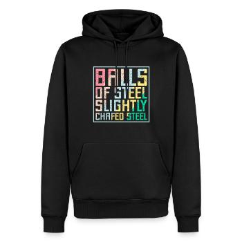Balls Of Steel Slightly Balls Steel Pinball Gifts - Männer Premium Bio Hoodie - Schwarz - Vorne - Nico (187cm)