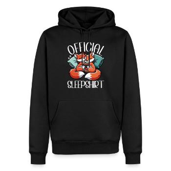 Offizielles Schlafshirt Lustiger Fuchs Pyjama - Männer Premium Bio Hoodie - Schwarz - Vorne - Nico (187cm)