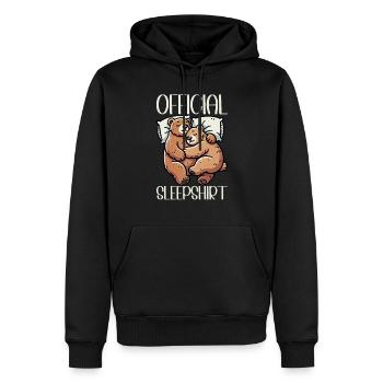 Offizielles Schlafshirt Lustiger Grizzly Bär - Männer Premium Bio Hoodie - Schwarz - Vorne - Nico (187cm)