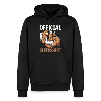 Offizielles Schlafshirt Lustiger Grizzly Bär - Männer Premium Bio Hoodie - Schwarz - Vorne - Nico (187cm)