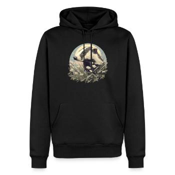 Badger Dachse Dachs - Männer Premium Bio Hoodie - Schwarz - Vorne - Nico (187cm)