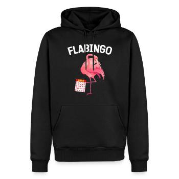 Flamant rose Bingo Bingo drôle Jeu Rose Flamant rose - Sweat à capuche Premium bio Homme - noir - Devant - Nico (187cm)
