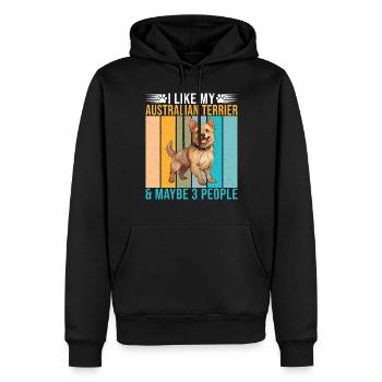 Cadeaux pour terrier australien - Sweat à capuche Premium bio Homme - noir - Devant - Nico (187cm)