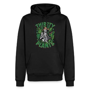 Plantes Collectionneur de plantes Plantes assoiffées - Sweat à capuche Premium bio Homme - noir - Devant - Nico (187cm)