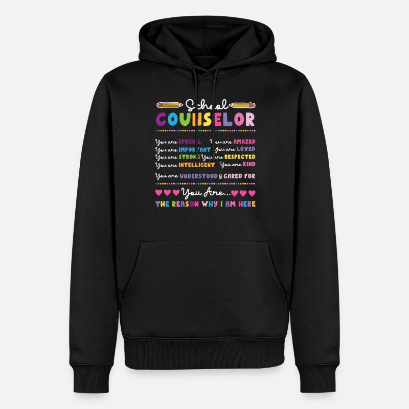 Conseiller scolaire Conseiller scolaire - Sweat à capuche Premium bio Homme - noir