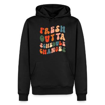 Conseillère scolaire Fresh Outta - Sweat à capuche Premium bio Homme - noir - Devant - Nico (187cm)