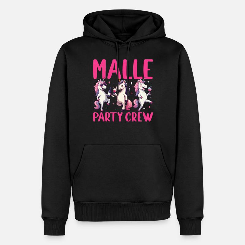 Malle Party Crew - Sweat à capuche Premium bio Homme - noir