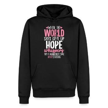 Lustige IVF Einer von acht Eizellentnahmen Embryo - Männer Premium Bio Hoodie - Schwarz - Vorne - Nico (187cm)