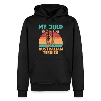 Cadeaux pour terrier australien - Sweat à capuche Premium bio Homme - noir - Devant - Nico (187cm)