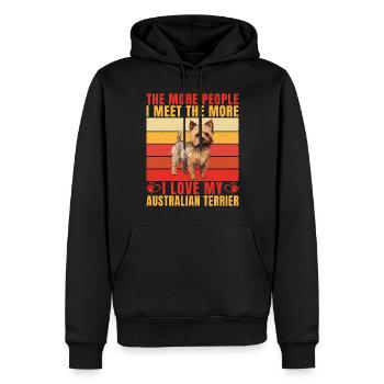Cadeaux pour terrier australien - Sweat à capuche Premium bio Homme - noir - Devant - Nico (187cm)