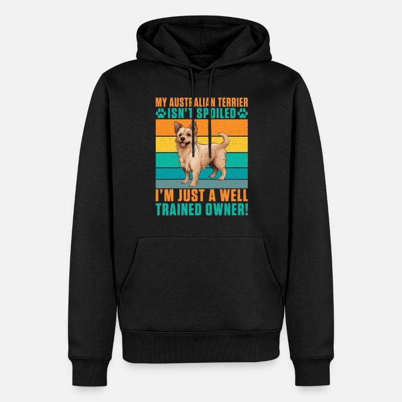 Cadeaux pour terrier australien - Sweat à capuche Premium bio Homme - noir