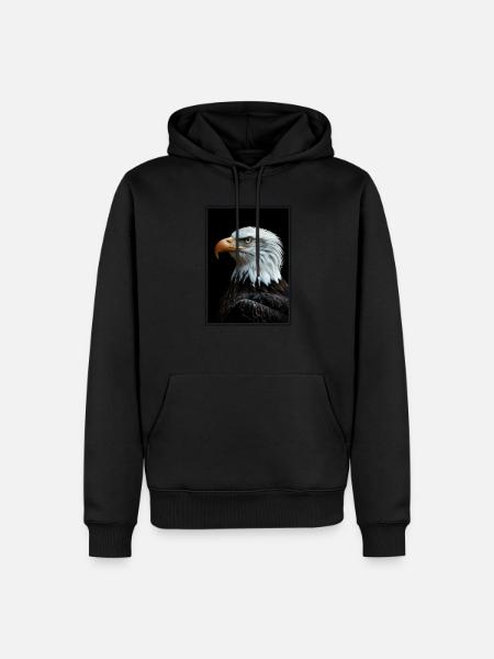 Bald Eagle Weißkopfseeadler - Männer Premium Bio Hoodie - Schwarz