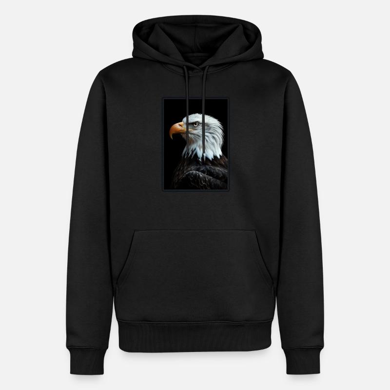 Bald Eagle Weißkopfseeadler - Männer Premium Bio Hoodie - Schwarz