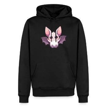 Chauve-souris Chauve-souris - Sweat à capuche Premium bio Homme - noir - Devant - Nico (187cm)