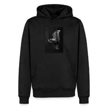 Chauve-souris Chauve-souris - Sweat à capuche Premium bio Homme - noir - Devant - Nico (187cm)