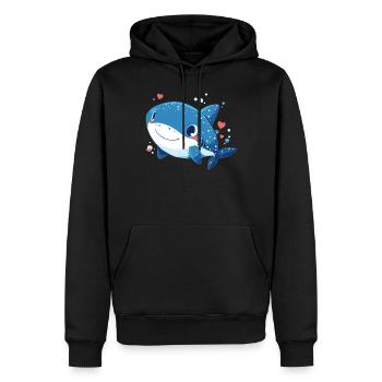 Whale Shark Walhaie Walhai - Männer Premium Bio Hoodie - Schwarz - Vorne - Nico (187cm)