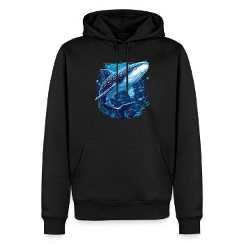 Whale Shark Walhaie Walhai - Männer Premium Bio Hoodie - Schwarz - Vorne - Nico (187cm)