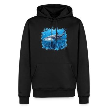 Whale Shark Walhaie Walhai - Männer Premium Bio Hoodie - Schwarz - Vorne - Nico (187cm)