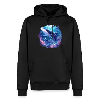 Whale Shark Walhaie Walhai - Männer Premium Bio Hoodie - Schwarz - Vorne - Nico (187cm)