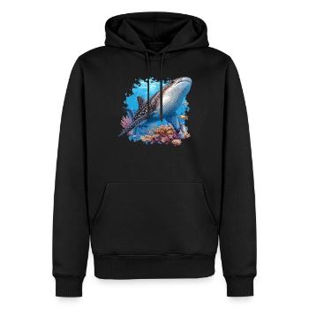 Whale Shark Walhaie Walhai - Männer Premium Bio Hoodie - Schwarz - Vorne - Nico (187cm)