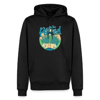 Pflanzen Pflanzensammler Pflanze Potted Happiness - Männer Premium Bio Hoodie - Schwarz - Vorne - Nico (187cm)