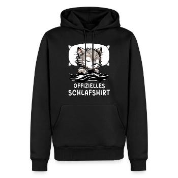 Chemise de nuit officielle loup-garou - Sweat à capuche Premium bio Homme - noir - Devant - Nico (187cm)