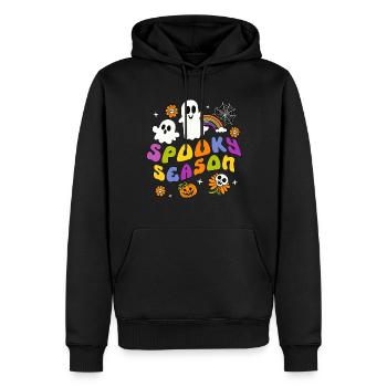 Saison effrayante - Sweat à capuche Premium bio Homme - noir - Devant - Nico (187cm)