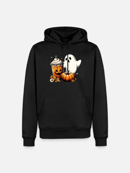 Ghost Pumpkin Coffee - Men’s Premium Organic Hoodie - black