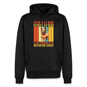 Australian Terrier Gifts - Männer Premium Bio Hoodie - Schwarz - Vorne - Nico (187cm)