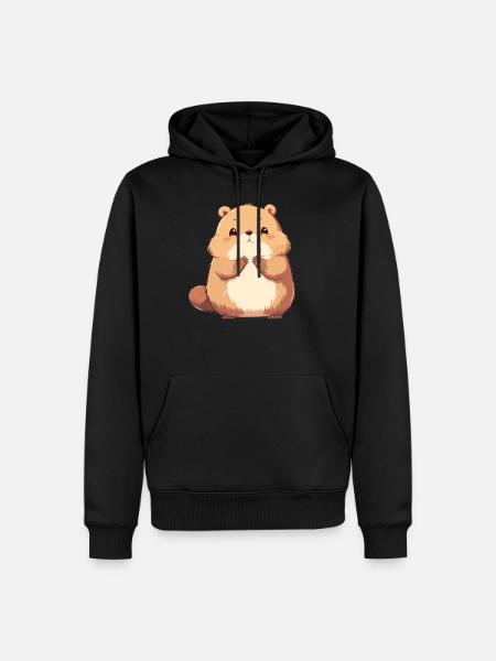 Beaver Biber - Männer Premium Bio Hoodie - Schwarz