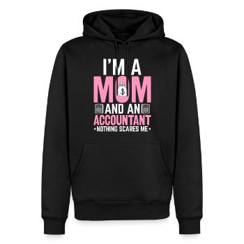 Ich bin eine Mutter und ein Buchhalter Lustige Mutter CPA - Männer Premium Bio Hoodie - Schwarz - Vorne - Nico (187cm)