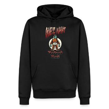 Cul mort-vivant drôle disant costume d’Halloween - Sweat à capuche Premium bio Homme - noir - Devant - Nico (187cm)