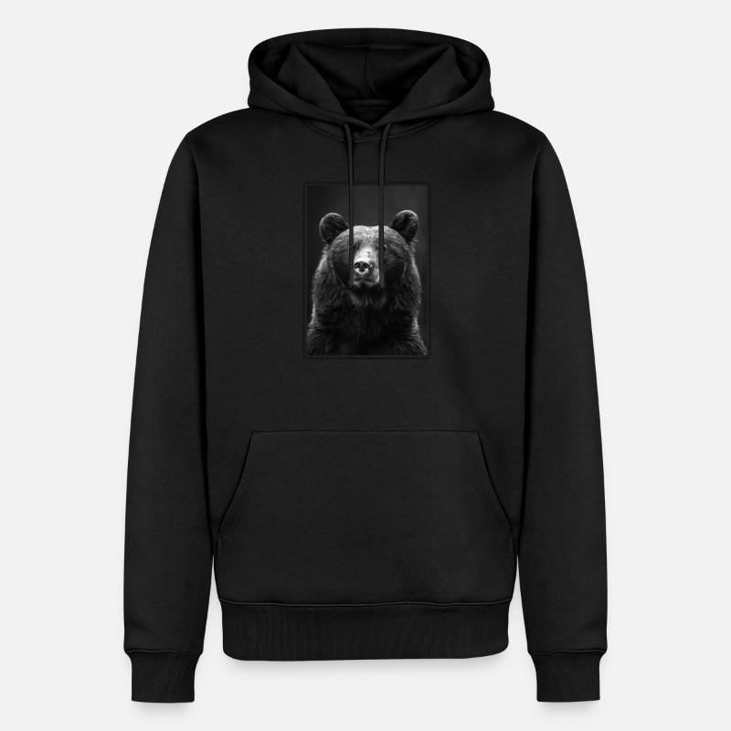 Ours Bären Bär - Sweat à capuche Premium bio Homme - noir